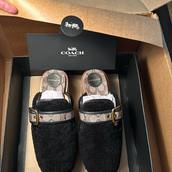 Coach Dylan Shearling Platform Clogs - w/ original box! - Picture 5 of 5